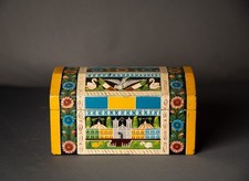 Vintage Mexican Olinala Lacquered Wood Box picture
