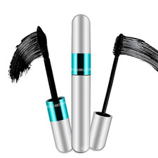 2 Pack 2 in 1 5x Longer Washable Mascara, Waterproof Lash Cosmetics Natural | 4D picture