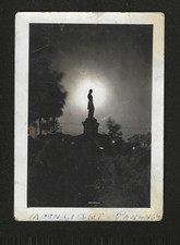 3x Vtg Panama Canal Zone Photos Moonlight Silhouette Cristobal Bumboats c1920 picture