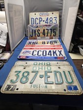 Ohio License Plates Lot Of 7 Various years and counties picture