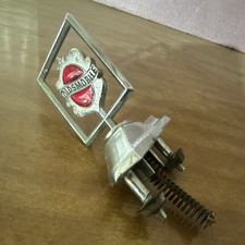 Oldsmobile 1967 Hood Ornament Emblem Red Crest Shield Square Frame picture