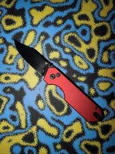 New VIPER TEC D2 Clip Point Red Aluminum Joe Hollywood Pocket Knife 298/300 picture