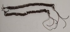 2 X Antique telephone Vintage cloth covered brown coil cord 3 cond. picture