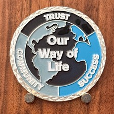 NTT Data Global Trust Excellence World Map Award Challenge Coin  1#38 picture