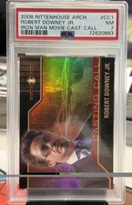 2008 Iron Man Robert Downey JR Rookie Debut Casting Call Insert #CC1 - PSA 7 picture