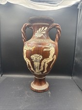 Large Greek Amphora Pottery Vase 16” Mythological Figures Decorative Urn picture