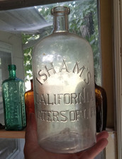 ISHAM'S CALIFORNIA WATERS OF LIFE 1890s SAN DIEGO HAND BLOWN CURE ALL BOTTLE picture