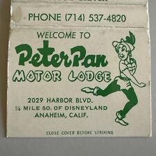 Vintage 1970s Peter Pan Motor Lodge Disneyland Anaheim CA Matchbook Cover picture