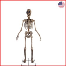 8-Ft Motion-Activated Animatronic Towering Skeleton for Spooktacular Halloween picture