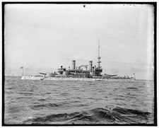 Photo:U.S.S. Indiana Battleship at Sea c1903 picture