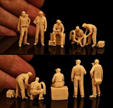 1/48 1/72 1/87 Wwii Us Air Force Pilot Ground Crew 5pcs Soldier Printed picture