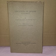 1933 Lectures on Jewish Liturgy Abraham I Schechter Judaica Rabbi Antique Book picture