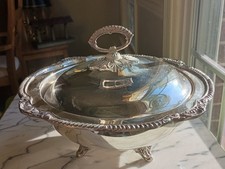 PRICE CUT Neiman Marcus Silver Plate Covered Server picture