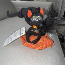 Annalee Moonlight Witch Cat on Pillow 4” Halloween Doll Plush Figurine 2009 picture
