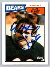 1987 Topps Matt Suhey Autograph Football Card Bears Running Back #47 picture