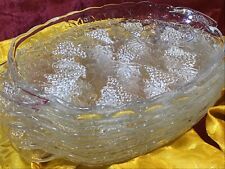 Elegant Design Glass 17 Pc OVAL Luncheon /Snack Plates VTG Anchor Hocking Grapes picture