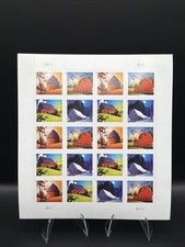 2021 USPS Postcard Barns Sheet of 20 Collectible Stamps picture