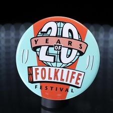 Northwest Folklife — 1991 — 2” Pinback Button — Vintage Seattle Memorabilia picture