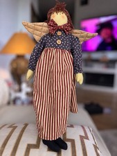 Primitive Folk Art Angel Rag Doll Miss Ellie’s Collection Rustic Country Decor picture