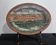 Antique Chinese Export Platter with heavy duty stand 