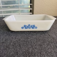Vintage Corning Ware Blue Cornflower P-4-B Loaf Pan 1-3/4 Cup USA picture