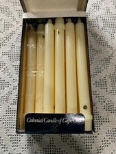 10 VINTAGE Colonial Candles Of Cape Cod Ivory Tapers C10 10