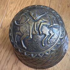 Antique Marshall Field Craft Shop Bronze Equestrian Horse Fishscale Inkwell picture