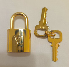Louis Vuitton Paris Gold Tone Padlock with 2 Keys & Drawstring Pouch picture