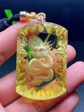 Genuine Natural Natural Yellow Citrine Quartz Woman Pendant AAAAA picture