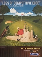 2002 Snickers Candy Bar Golf Sand Trap Castle Magazine Page Print Ad picture