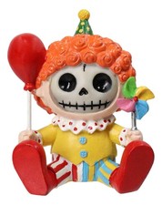 Furry Bones Bon Bon The Magician Clown With Balloon Skeleton Figurine Furrybones picture