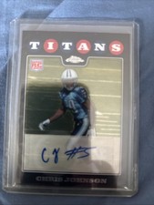 ✅CHRIS JOHNSON TOPPS CHROME RC AUTO 2008 TITANS LEGEND TC186 CJ2K ✅ Autograph picture