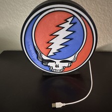 3-D printed Grateful Dead Stealie light with 3 glasses and license plate covers  picture