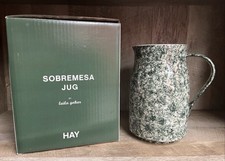 HAY Sobremesa Green Stoneware Jug by Laila Gohar Hand-Painted NEW picture
