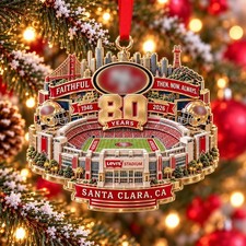 San Francisco 49ers 80th Anniversary Levi’s Stadium Christmas 2D Print Acrylic O picture