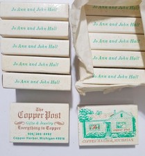 Vintage The Copper Post Matchboxes Lot of 12 NOS Unstruck Copper Harbor Michigan picture