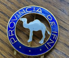 Vintage Spanish Morocco Military Province Provincia de Ifni Enamel Camel Badge picture