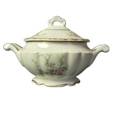 Arcadian Porcelain Fine China Old Rose Sugar Bowl Lidded Floral picture
