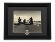 Vintage Harley-Davidson Live To Ride Framed Wall Art Motorcycle Print 16x13 Rare picture