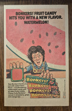 1985 BONKERS Watermelon Fruit Candy Nabisco Foods - Vintage Print Ad/Ad Page picture