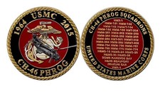 Officially Licensed USMC Commemorative CH-46 Phrog Coin picture