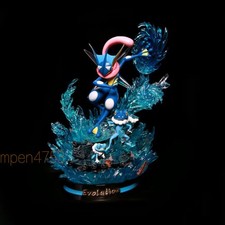 Cartoon Monster Greninja Statue Model Toys 32cm LED Light Base Ornament Figure picture