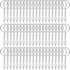 360Pcs Keychain Hardware Set Bulk Rings Chains Jump Rings Screw Eye Pins DIY picture