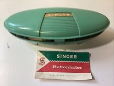 Vintage Singer Buttonholer with Original Green Clamshell ￼ Case picture