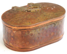 Vintage Swedish Hammered Copper Box picture
