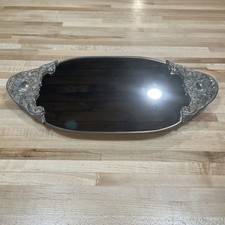 Vintage Oval Godinger Silver Art Co Vanity Mirror/Footed/Ornate Handles picture