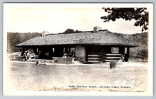 RPPC c1950s Lake Shelter House Zaleski State Forest Postcard picture