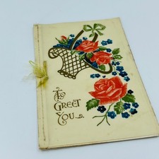 Antique 1910s Folding Greeting Card The Milton Series London Woolstone Bros C1 picture