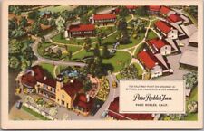 Vintage 1940s Paso Robles California LINEN Postcard PASO ROBLES INN Aerial View picture