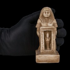 Rare Authentic Ancient Egyptian Antique Naophorous Shrine Stone Statue Figure BC picture